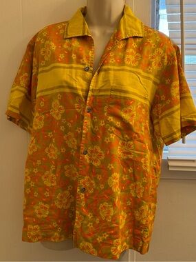 Women's Yellow Floral Button-Down Shirt